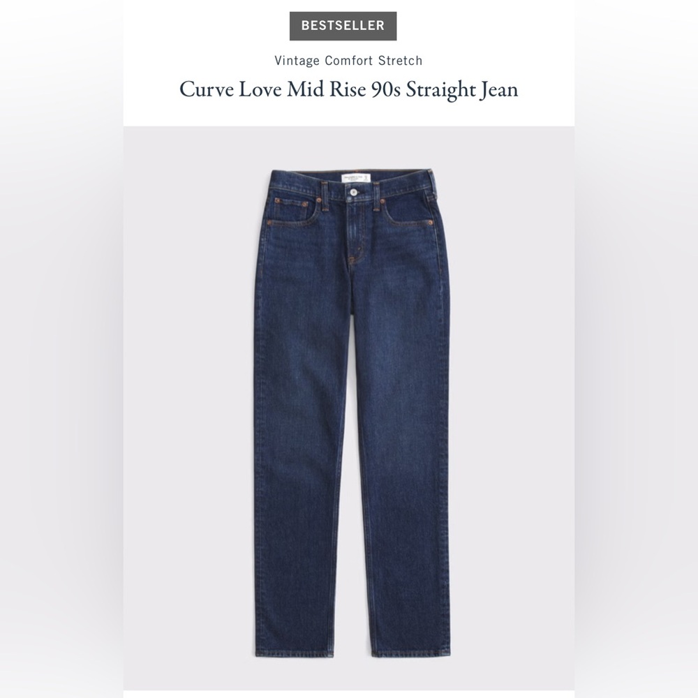 Abercrombies bestseller 90s straight leg jeans CURVE LOVE